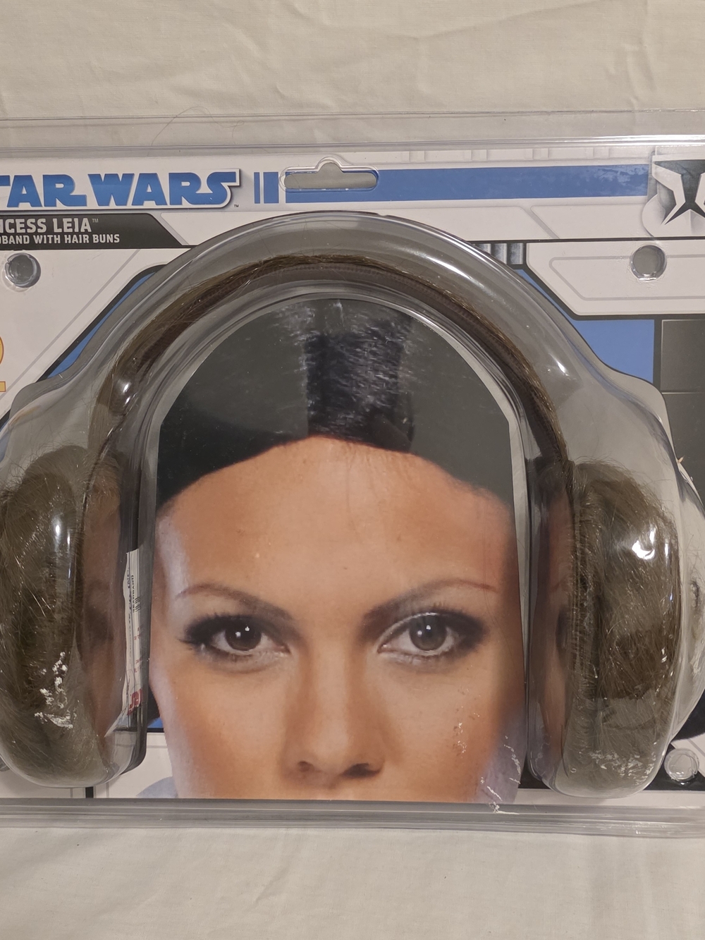 New In Box Princess Leia Headband With Buns Cosplay Costume Dress Up Star Wars